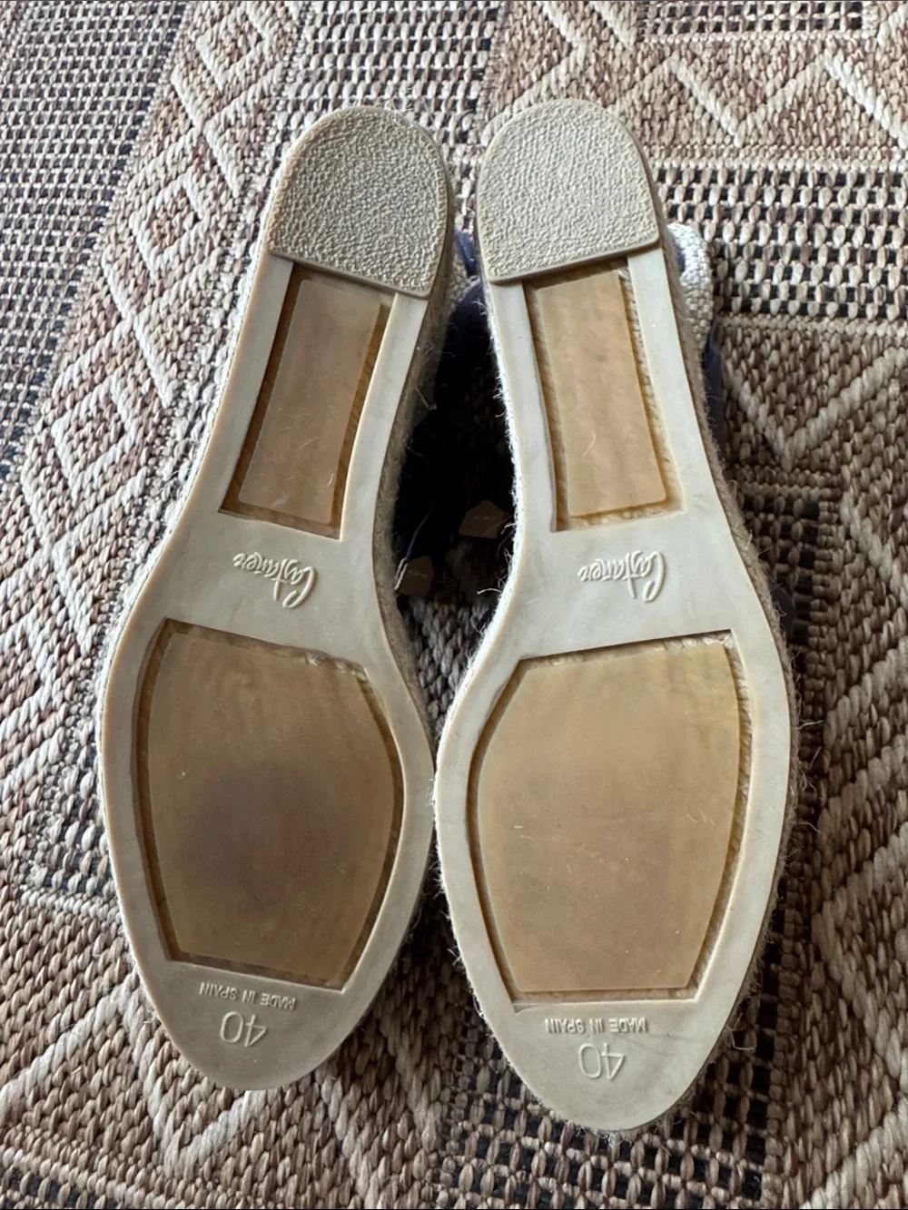 CASTANER Chiara Wedge Espadrilles Dark Blue Canvas Size 40 (9)